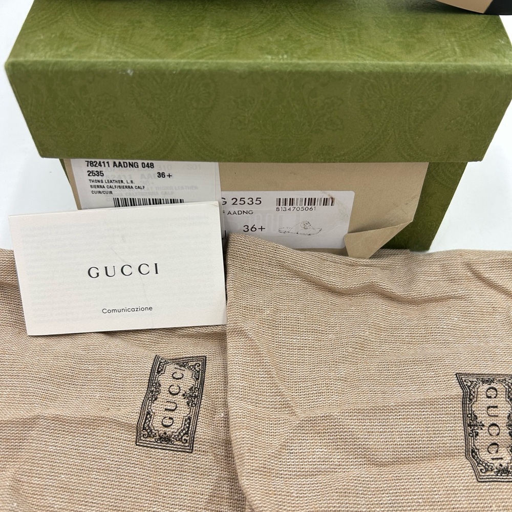 Women's Gucci interlocking G leather sandals size 36.5 made in Italy - Picture 7 of 12